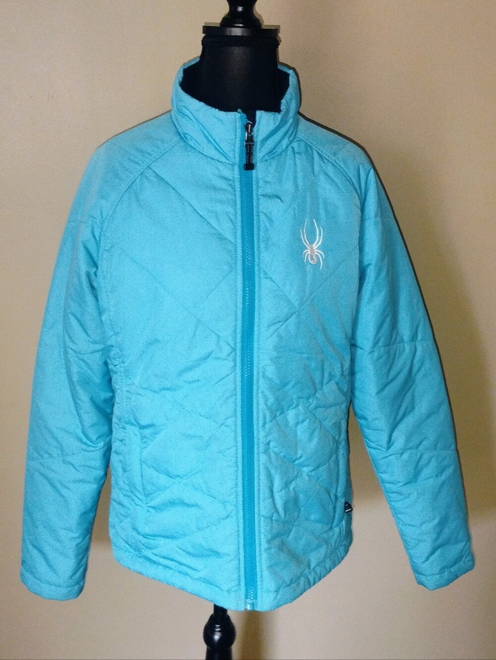 Spyder Ladies  Aqua Quilted Puffer Jacket
